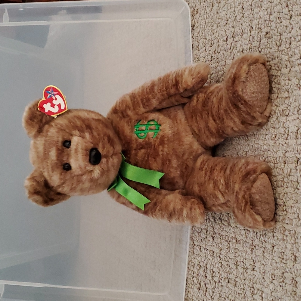 TY Beanie Buddy - BILLIONAIRE the Bear (14 inch)